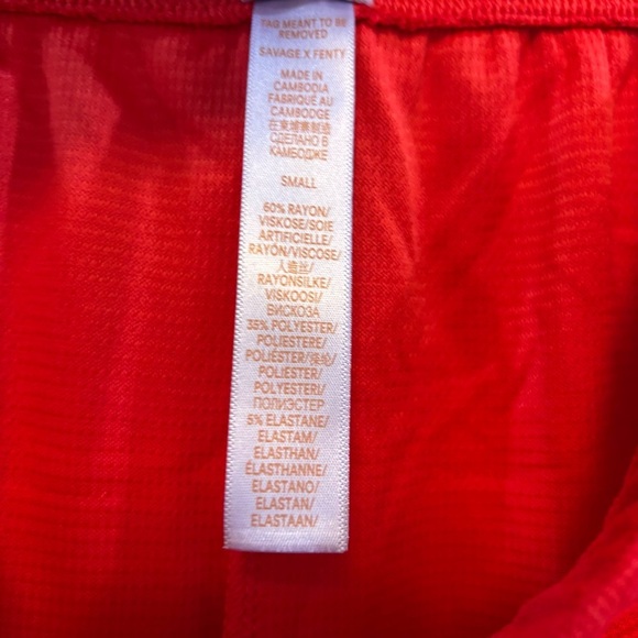 SAVAGE FENTY by Rihanna red loungewear/pajama set - Picture 13 of 16